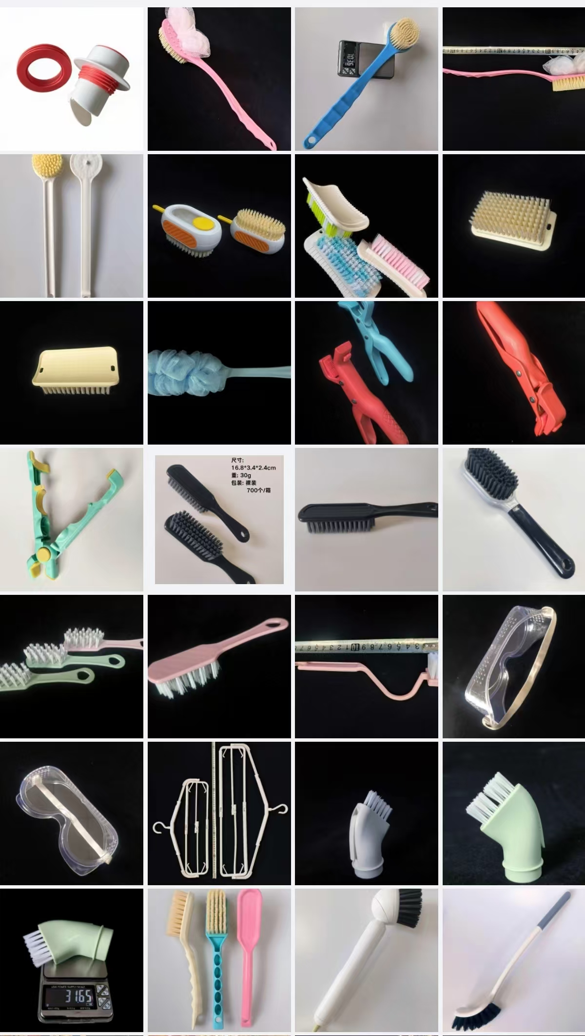 Examples of plastic products manufactured for different applications